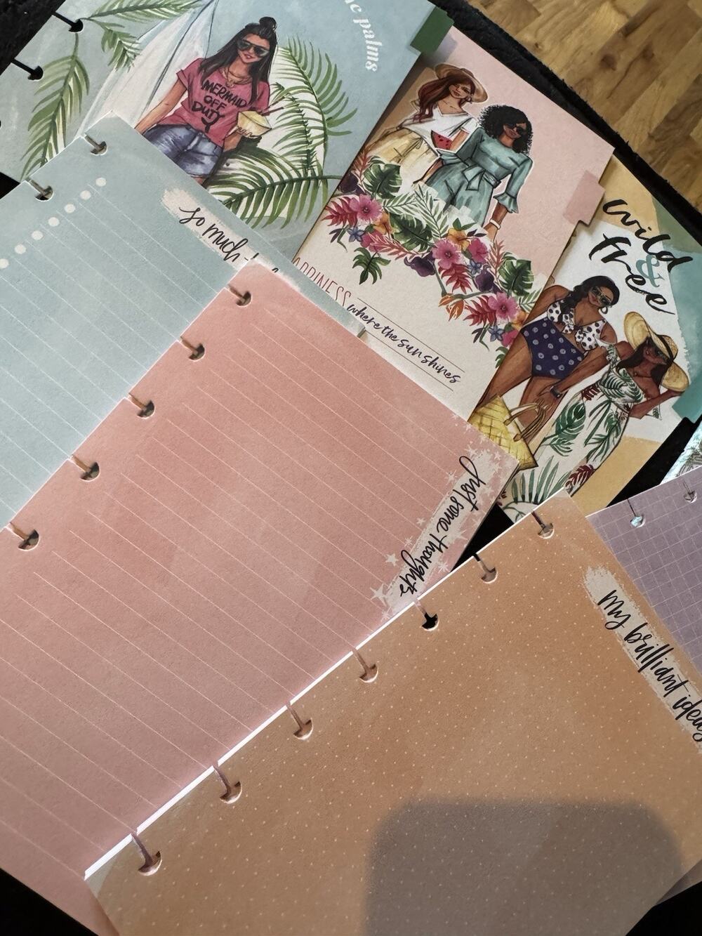 The Happy Planner Lined Dot And Grid Tabbed Pages Inserts 4.75 x 7” Journal